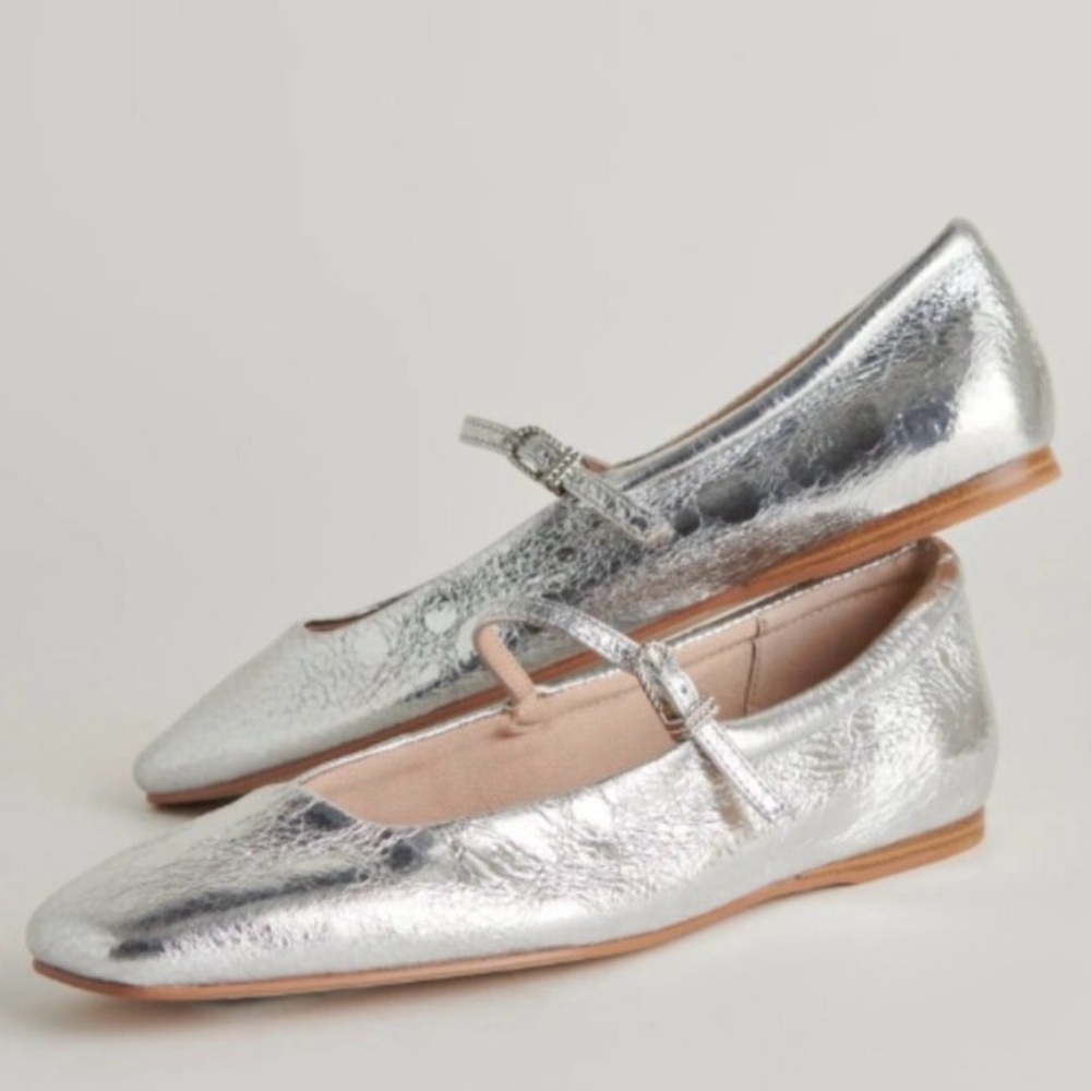 Dolce Vita Reyes Metallic Silver Flats